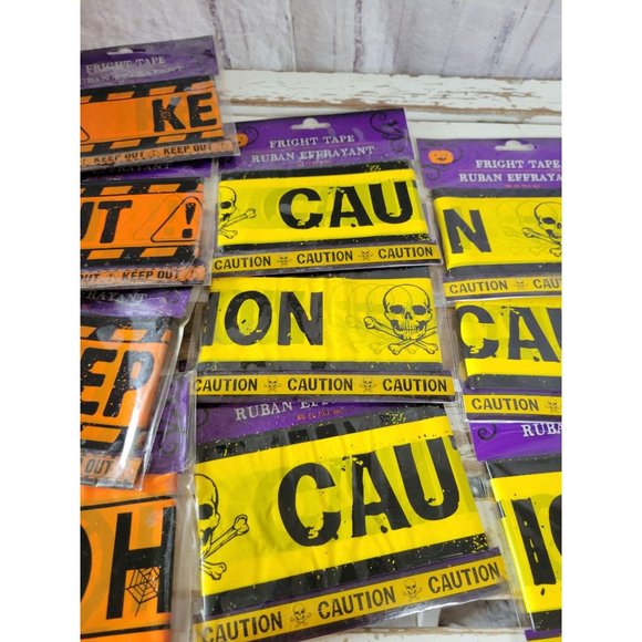 Halloween decor tape freight caution keep out new - Picture 3 of 4